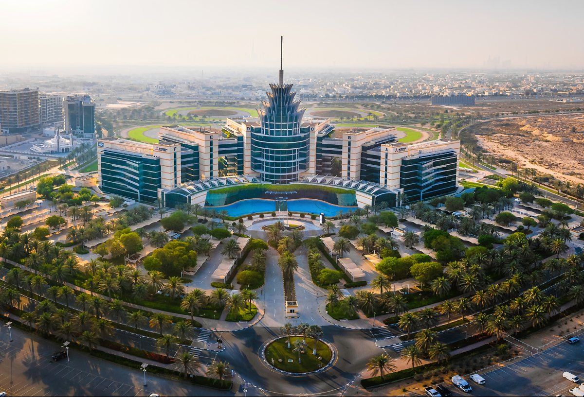 Aerial view of the Dubai Silicon Oasis headquarters